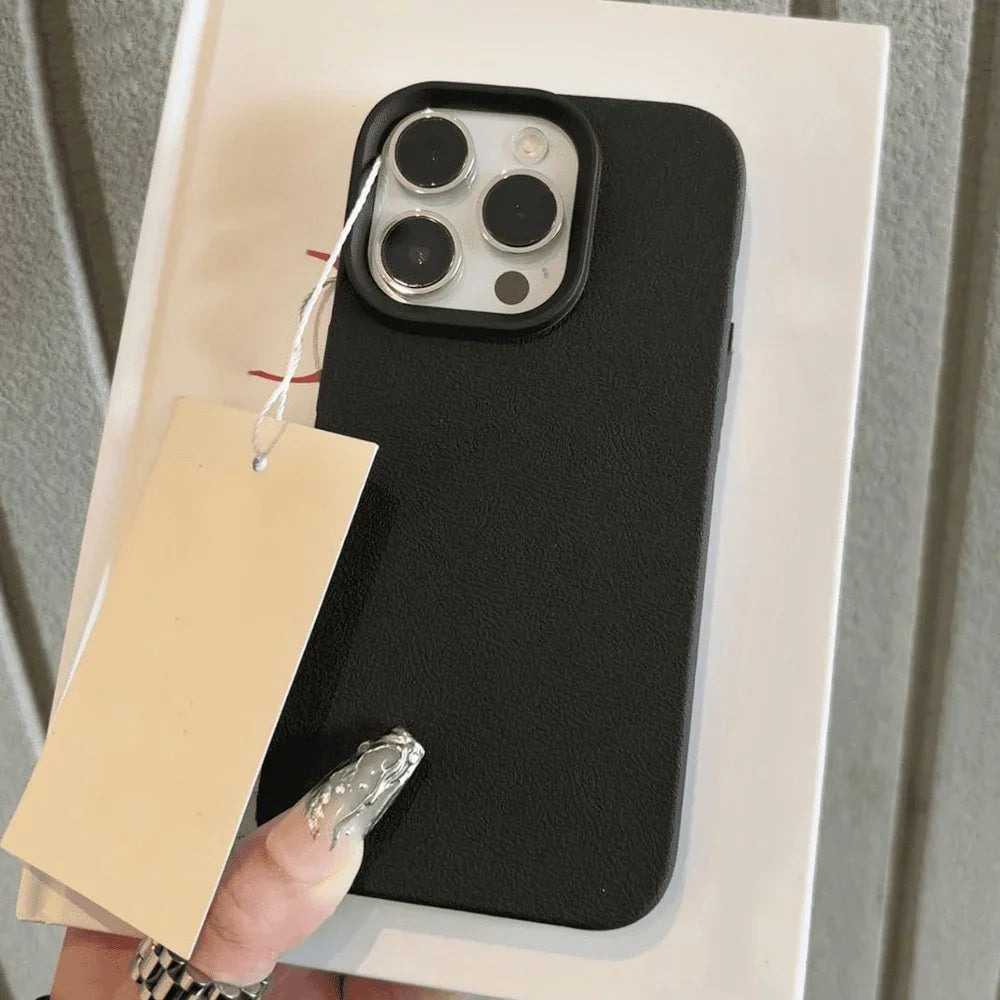 Leather Phone Case For iPhone 17 Pro Max 16 18 Pro Max 13 11 15 14 Plus 12 17 Air 17Promax Shockproof Soft TPU Funda Cover Coque