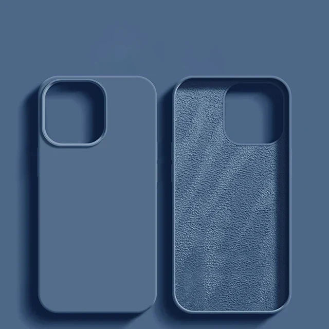 Luxury Shockproof Case For Apple iPhone 11 12 13 14 15 16 17 Pro Max 17 Air Plus Liquid Silicone Cases Cover Phone Accessories