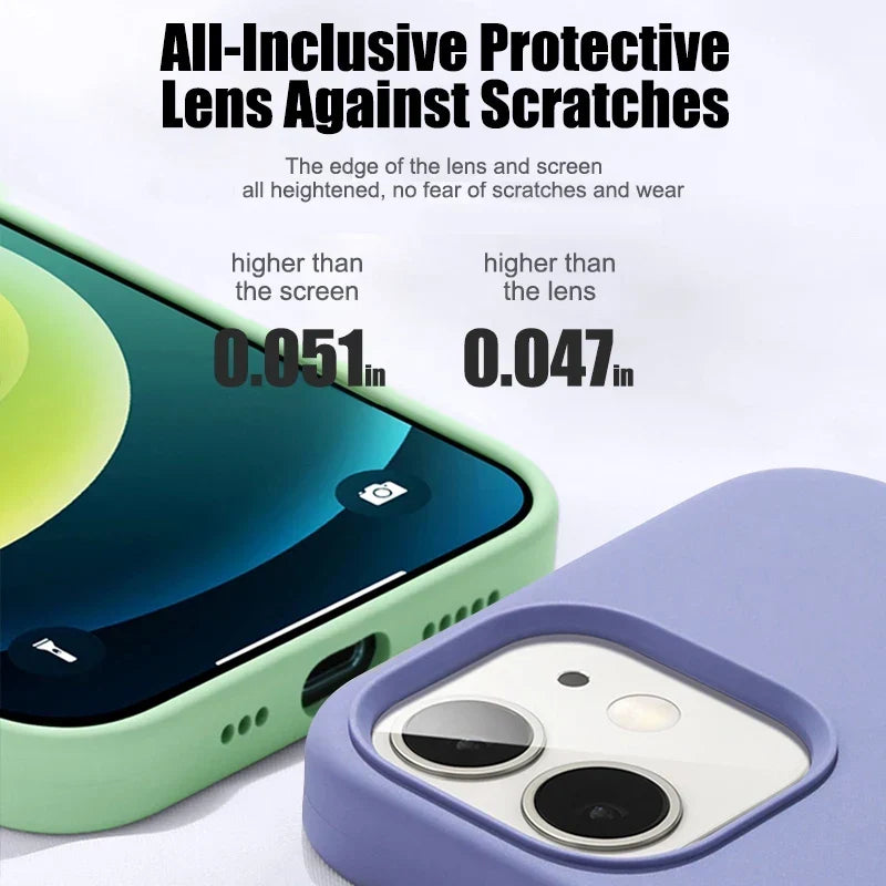 Luxury Liquid Silicone Phone Case for APPLE iPhone 11 13 12 14 15 16 Pro Max Cases for iPhone 15 Plus Shockproof Protector Cover